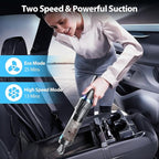 Handheld Vacuum Cordless 15000PA Car Vacuum 3-in-1 Hand Held Vacuums 1.1 Pounds Hand Vac Cordless Rechargeable One-Touch Empty for Cleaning Cars Offices Homes Pet Hair and Dust (Blue)