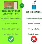Toilet Bowl Cleaner Strips 60 Count, Unscented Eco-friendly, Non-toxic, Septic Safe, Removes Odors & Stains, Plastic-free, Natural Toilet Bowl Cleaner for Quick and Easy Cleaning
