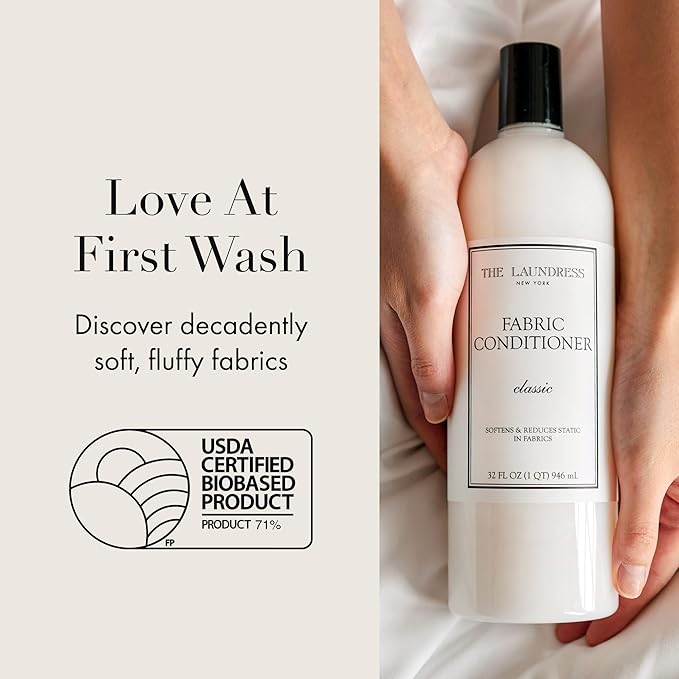 The Laundress Fabric Conditioner Classic, Fabric Softener Liquid, Concentrated, 32 Fl Oz, Soften Fabrics, Reduces Static