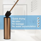 BGL Rose Gold Toilet Brush and Holder,Stainless Steel Toilet Brushes for Bathroom with Holder
