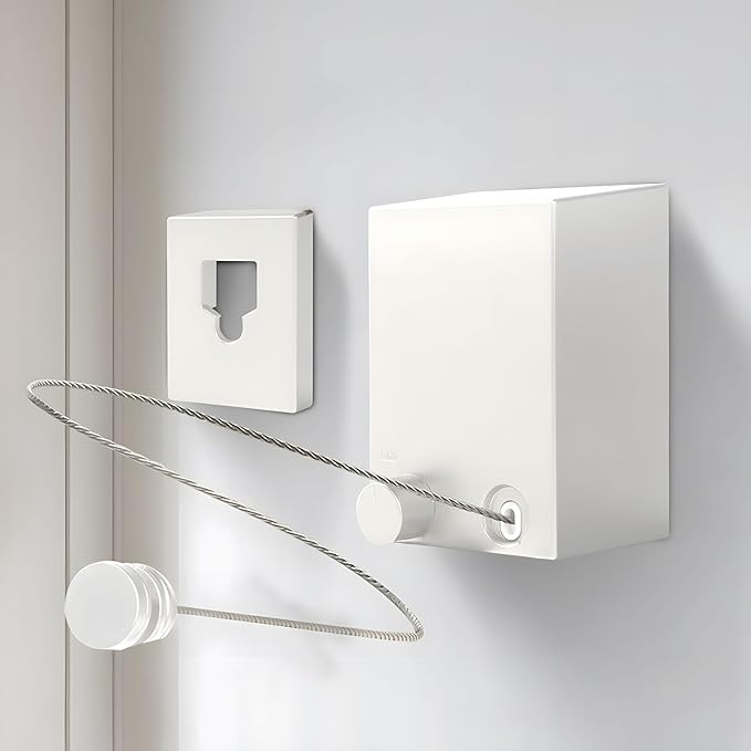 Retractable Clothesline, Clothes Line Retracting Indoor, Retractable Clothesline Indoor, Stainless Steel Travel Clothesline, Not Sagging, Suitable for Balconies, Courtyards, Laundry Rooms