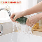 Homaxy 100% Cotton Waffle Weave Kitchen Dish Cloths, Ultra Soft Absorbent Quick Drying Dish Towels, 12 x 12 Inches, 6-Pack, Grass Green