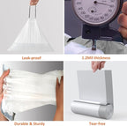 5 Gallon Heavy Duty Trash Bags 1.2 Mil THICK Reinforced Drawstring | Pre-Separated Liners for Kitchen, Bedroom, Bathroom Office for 5 Gallon Bucket & Mesh Trash Can | Tear & Leak Resistant 100 Count