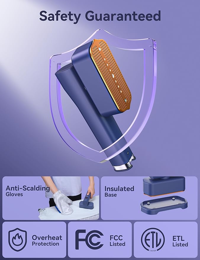 Steamer for Clothes,Sundu Portable 2 In 1Handheld Garment Steamer,15s Fast Heat-up,100ml Water Tank,Steamer Ironing Gloves,20 Minutes of Continuous Ironing Removes Wrinkle for Home,Office and Travel