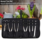 Bonsai Tools Set, 6pcs Stainless Steel Bonsai Garden Plant Tree Scissors Trimming Cutting Tool Set with Storage Bag, Garden Plant Tools