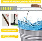 JEHONN Window Cleaning Squeegee Kit, 64 inches Tall Professional Shower Glass Washing Equipment, 3 in 1 Wall Cleaner Duster with Extension Pole for Home Indoor Outdoor Mirror Car Windshield