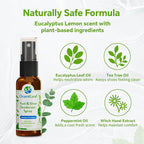 Shoe Deodorizer Spray 4 Fl Oz & Travel Size 1 Fl Oz, Shoe Spray for Smelly Shoes Eucalyptus Lemongrass