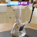 Glass Cleaning Kit, Reusable Silicone Kit, Includes Soaking Bag, Brush, Pad, Lid, Stopper, Funnel, and Microfiber Towel