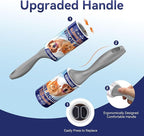 Lint Rollers for Pet Hair Extra Sticky,440 Sheets Mega Value Set with Reinforced 2 Handles and 4 Replaceable Tough Papers, Portable Pet Lint Remover for Clothes, Sofa Bed, Car Seat, and More