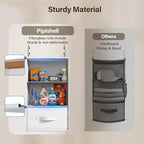 Pipishell 6-Shelf Hanging Closet Organizer with 2 Separable 3-Tier Shelves, 3 Drawers & Side Pockets Closet Organizers and Storage for Wardrobe Organization and Nursery Clothes Organizer, White