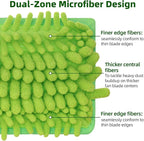 Ceiling Fan Cleaner Duster with 6 Ft/72'' Extension Pole High Ceiling Fan Blade Cleaning Tool Microfiber Duster Reusable Pads for Cleaning Ceiling Fan, Baseboard, Blind, Cobweb, Molding