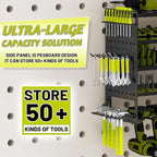 5 Layers Power Tool Organizer Wall Mount, Metal Cordless Tool Hanger Storage Rack Holder with 8 Drill Holders, Heavy Duty Garage Wall Tool Shelf for Workshop Tool Room Shed Pegboard Black