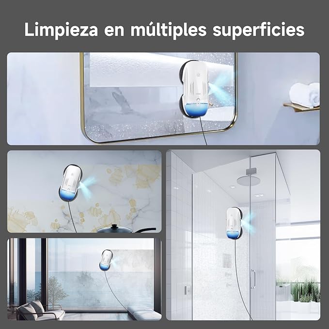 FMART T10PRO Window Cleaning Robot – Dual-Pump Spray, 120ml Tank, 3800PA Suction, AI Path Planning & Edge Detection, App Control Window Cleaner Robot for Indoor/Outdoor High-Rise Windows