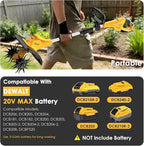 Cordless Tiller Cultivator for DEWALT 20V MAX Battery (Tool Only), 310RPM Electric Rototiller Garden Tool with 40 Steel Tines, 9.1In Tilling Width & 6.3In Depth Tiller for Gardening, Folding Design