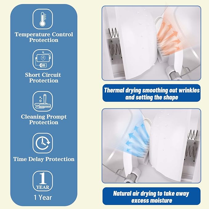 Automatic Cap Cleaner with steam and Dry,steam Cleaning&Ironing and Drying for Bucket Baseball Cap,hat Cleaner&Dryer for Trucker hat etc.…