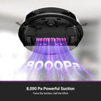 Eureka E20 Plus Robot Vacuum and Mop Combo, Robot Vacuum Cleaner with Bagless Self Emptying Station, 45-Day Capacity 8000Pa Suction and Anti Hair-Tangling Brush App Control LiDAR Navigation