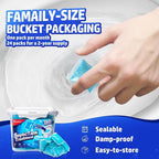 Vacplus Septic Tank Treatment - 24 Packs for 2-Year Supply, Bucket-Packed Septic Tank Treatment Packets, Dissolvable & Flushable Septic Tank Treatment Enzymes with Easy Operation for Wastes & Odors