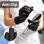 Disposable Nitrile Exam Gloves, Black Nitrile Gloves Disposable Latex Free for Medical, Cooking & Esthetician