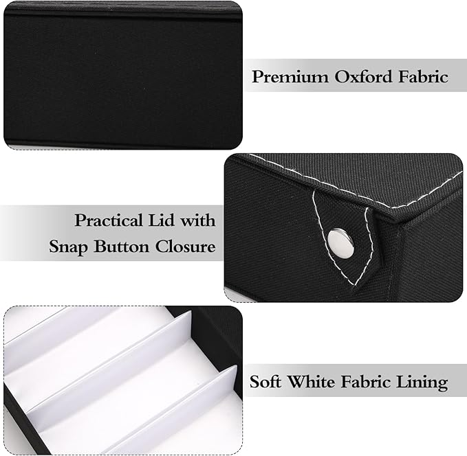 8-Slot Eyeglass Case Organizer - Stylish Storage for Sunglasses & Glasses, Ideal for Home Use & Eyewear Collectors