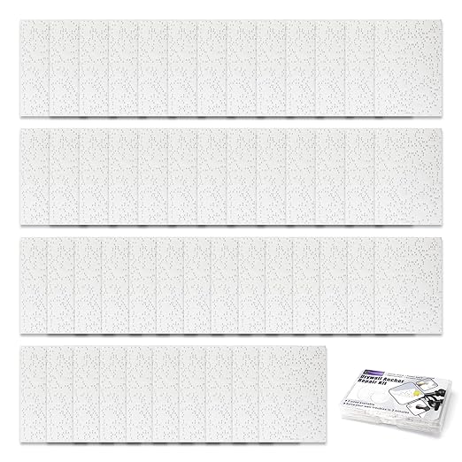 50 Pcs Drywall Anchor Repair Kit Solve Loose Wall Plugs Fast - Ideal for Curtain Rails, Towel Racks, Toilet Paper Holders and More Anchor Hole Patch (3.35 in x 2.36 in)