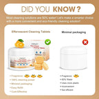 Floor Cleaning Solution, 50 PCS Vacuum Mop Cleaning Solution Tablet Refil, Sweet Orange Scent Compatible with All Roborock Mopping Robots