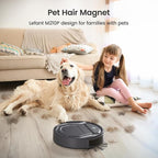 Lefant M210P Robot Vacuum Cleaner,Super Thin,Powerful Suction,Quiet,Self-Charging Robotic Vacuum Cleaner,Cleans Hard Floors to Medium-Pile Carpets,120 Mins Runtime,APP/Voice/WiFi/Alexa Control,Grey