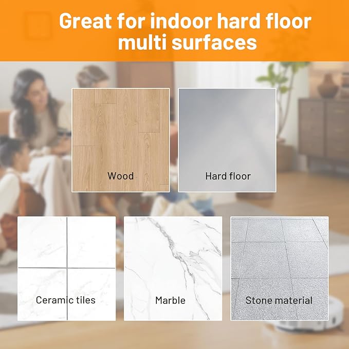 Sweet Orange Scent Floor Cleaning Solution Compatible with Dreame Cleaning Solution, Floor Cleaner for Hardwood Tile Hardfloor, Compatible Robot Vacuums with Mopping and Wet Dry Vacuum (1 Bottle)