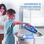 YOOHI Handheld Vacuum Cordless Rechargeable – 6000Pa Mini Hand Held Vacuum, LED Light, 20–25 Mins Runtime, USB Charging, 500ML Cup – Lightweight Small Vacuum Cleaner Cordless for Car/Office/Home