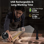 Working Light Portable, Rechargeable Work Lights with Magnetic Base Hanging Hook,360° Rotate 5 Modes,COB LED 800 Lumens Foldable Inspection Light for Car Repair, Grill and Outdoor Use(4pack)