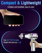 Handheld Car Vacuum Portable Cordless, 22000Pa High-Power Suction Hand held Vacuum Cleaner & Air Duster for Car Cleaning, Home, Office, Pet Hair | Multi-Nozzle, Washable Filter, LED Light