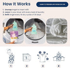 Truly Free Dryer Angel - Natural Dryer Sheet Alternative, Non-Toxic Reusable Fabric Softener Sheets and Scent Booster, Safe for Babies and Sensitive Skin, Laundry Room Essentials - 1 Pack + 2 Refills