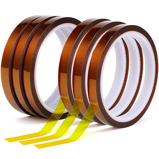 Valley'sYuMiao 6Rolls,10mm×108fts, Heat Tape for Sublimation, Heat Transfer Vinyl, Heat Resistant, Thermal Printing, No Residue, Total Length 648fts