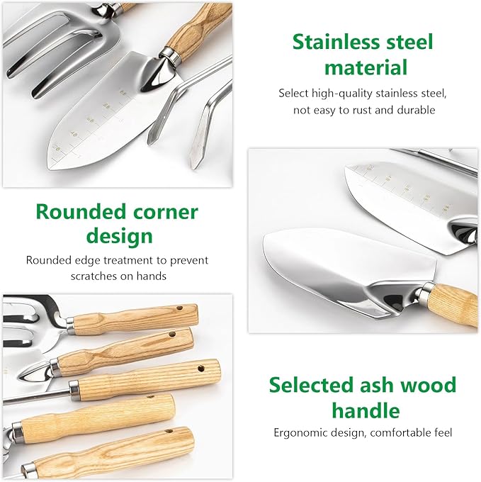 Metal Hand Cultivator Garden Tool with Wooden Handle，Manual Pitch Fork，Weed Digger Hand Tool (StyleC- 3 Pointed)