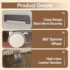 SAILUN 109Gal/434Qt Stackable Storage Bins Folding Collapsible Storage Bins with Lid, Closet Organizers and Storage,Grey 26" W x 17" D x 56.7" H