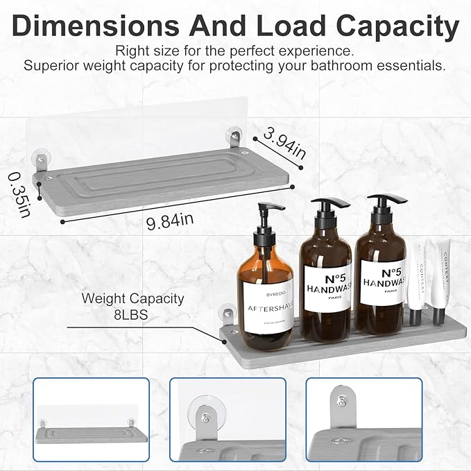 TEAMOLA Quick Drying Stone Shower Caddy, 2 Pack Water Absorbent Diatomite Tray Diatomaceous Earth Kitchen Soap Dish,Hand soap Holder, Water Absorbing Stone Used for Home & Kitchen Storage