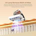 J200 Improve Sleep Mattress Vacuum Cleaner Uv Sanitizing, Deep Cleaning Bed Vacuum Non-Destructive Fabrics, 99.9% Effective Filtration for Allergy Sufferers