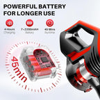 Cordless Vacuum Cleaner - Lightweight, 35Kpa Home Stick Vacuum, Smart Display & Removable Battery, Up to 45 Mins, 8 in 1 Portable Handhled Vacuum, Wall Mount Charging for Hardfloor, Carpet Red