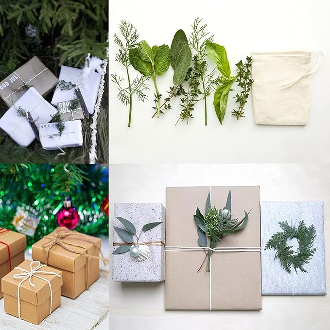 Benvo 656 Feet Cooking Twine Kitchen Cotton String 2mm Bakers Twine Natural Jute Twine 2 Ply String Rope Cord Wrapping, Ornaments, Baking, Butchers, Sausage, DIY Arts and Crafts-White