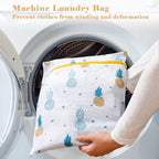 Mesh Laundry Bag, Durable Laundry Bags with Premium Zipper, 5-Piece Washing Machine Wash Bags for Delicates Blouse, Hosiery, Baby Clothes, Travel Organization Bag (Pineapple)