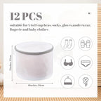 12 Pieces Honeycomb Mesh Laundry Bags for Delicates Underwear Bra Laundry Bags for Washing Machine Sock Laundry Mesh Bags for Delicates Garment Lingerie Wash Bag Net, 6 x 7 Inch (Gray)