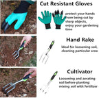 Garden Tool Set, 8 Pcs Heavy Duty Aluminum Rustproof Gardening Hand Tools，with Non-Slip Rubber Grip,Durable Storage Tote Bag,Outdoor Hand Tools, Idea for Transplanting, Weeding, Digging and Planting