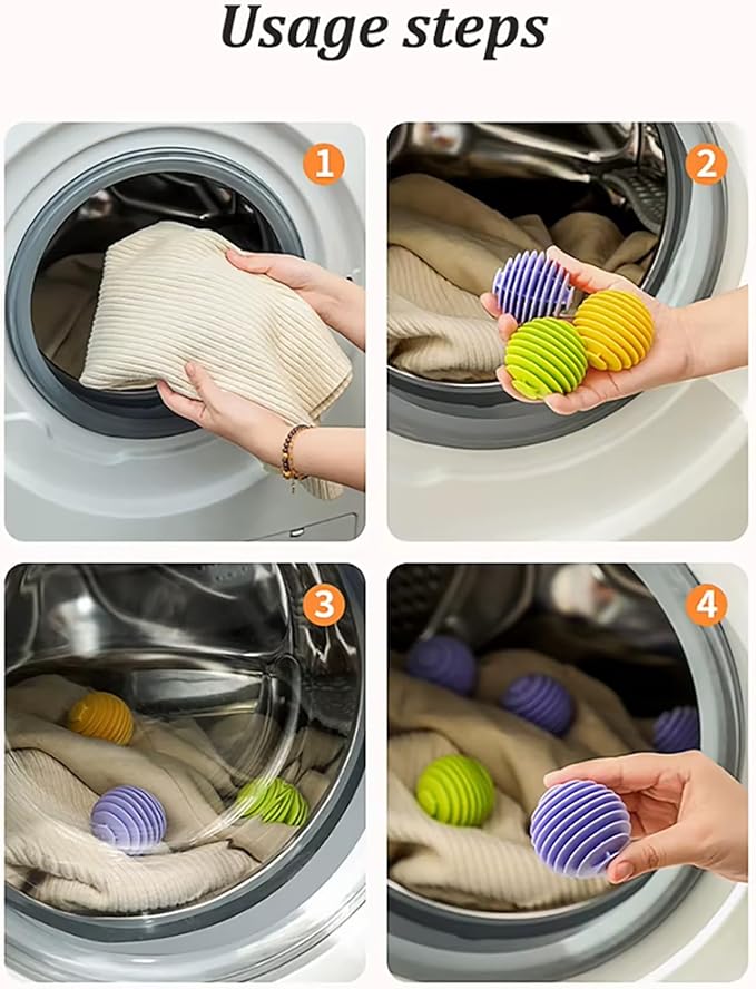 3PCS Reusable Magic Laundry Balls TPR Soft Anti-Winding Clothes Cleaning Tools (Green)
