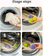 3PCS Reusable Magic Laundry Balls TPR Soft Anti-Winding Clothes Cleaning Tools (Green)