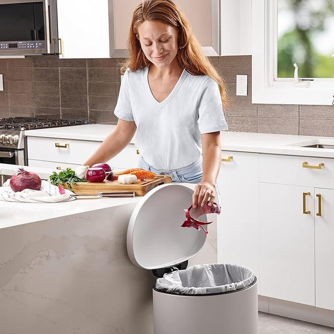 Plasticplace Custom Fit Trash Bags Compatible with simplehuman Code Q (200 Count) Drawstring Garbage Bags 13-17 Gallon White, Tear-Resistant Tall Kitchen Trash Bags for Garbage Cans Recycling 1.2 Mil