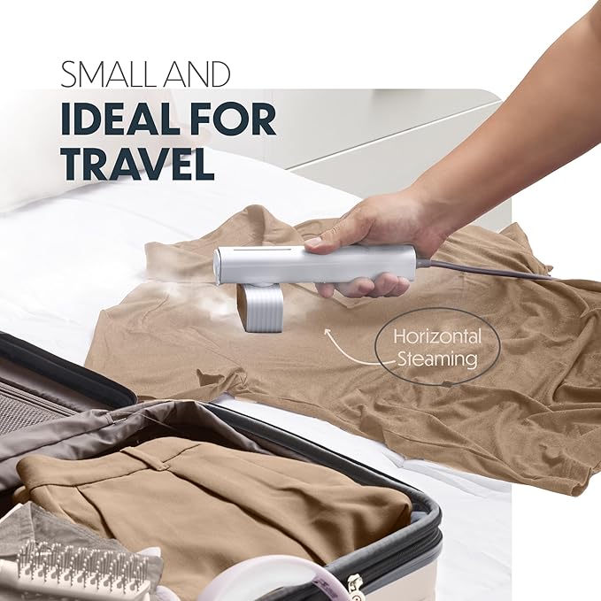 Portable Steamer for Clothes, Professional Handheld Garment Steamer 15s Fast Heat-up, 70ml Water Tank, 900W Mini Steam Iron for Home and Travel