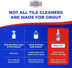 Clean-eez Grout Cleaner 2 Pack with Stand-Up Brush Attachment - Stain Remover Heavy-Duty Scrubber - Bathroom Shower Ceramic Porcelain Tile & Grout Only - Easy Control Flip Top Cap - 32 oz.