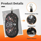Double Eyeglasses Case, Hard Shell Dual Sunglasses Organizer with Zipper Clip Travel Glasses Storage for Women Men