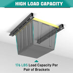 EVERHANGER Ceiling Storage Rack, Heavy Duty Overhead Garage Storage Rack, Adjustable Ceiling Bin Storage System, 4 Sets for 3 Bins, 26 Inch