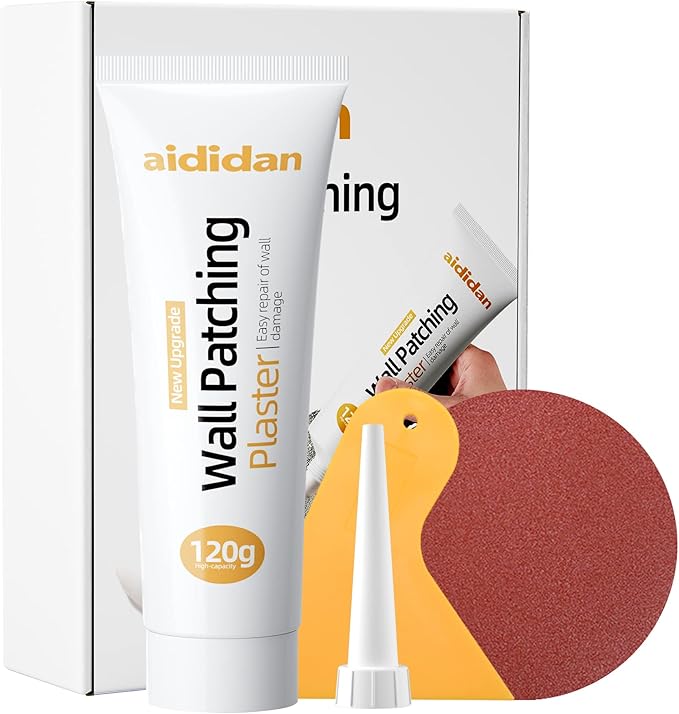 Drywall Repair Kit Hole Repair Patch Kits Wall Spackle Repair Paste Wall Mending Agent Quick Fix Solution for Home Wall, White Repair Putty Plaster Dent & Wood Scratch Repair