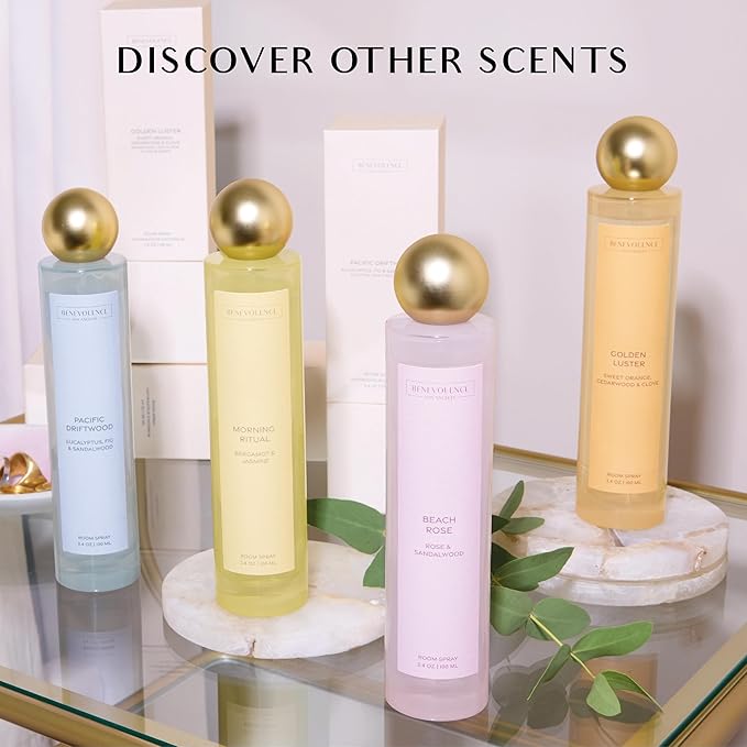 Rose & Sandalwood Room Spray - Benevolence LA Air Freshener & Fabric Freshener Spray for Home & Linen